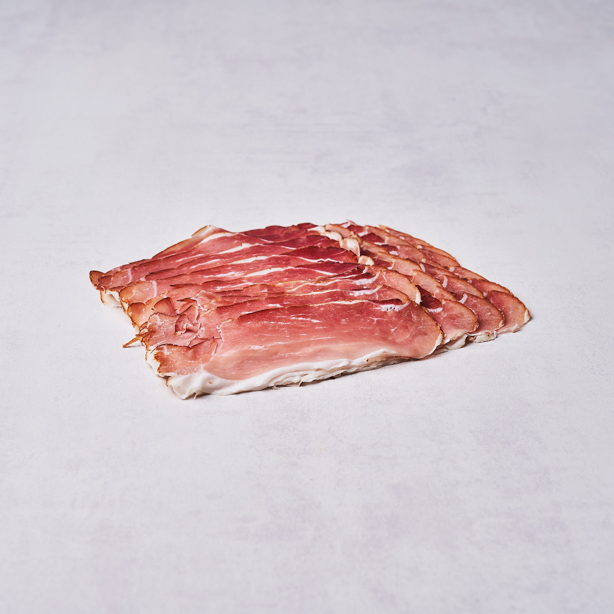 Schinkenrohspeck vom Metzgermeister Schinkenrohspeck vom Metzgermeister Produktfotografie